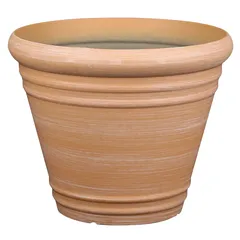 Verve Piave Round Plastic Plant Pot (30.6 x 25 cm, Terracotta)