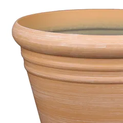 Verve Piave Round Plastic Plant Pot (30.6 x 25 cm, Terracotta)