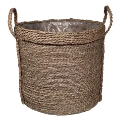 Witoto Seagrass Circular Plant Pot (45 x 40 cm, Natural)