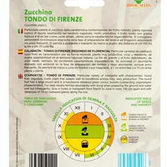 Royal Seeds Tondo di Firenze Courgette Seed Pack (7 g)
