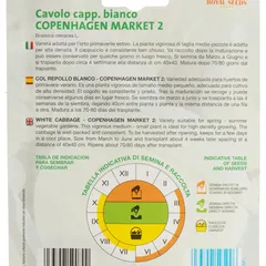 Royal Seeds Copenhagen Market 2 White Cabbage Seed Pack (8 g)
