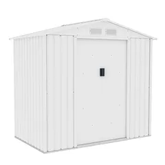 Galvanized Metal Shed (213 x 127 x 195 cm, White)