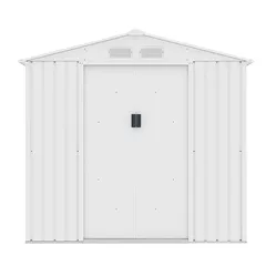 Galvanized Metal Shed (213 x 127 x 195 cm, White)