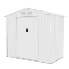 Galvanized Metal Shed (213 x 127 x 195 cm, White)