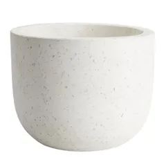 Speckled Terrazzo Plant Pot (21 x 16.5 cm, White)