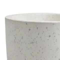Speckled Terrazzo Plant Pot (21 x 16.5 cm, White)