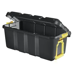 Form Skyda Wheeled Plastic Storage Trunk W/Lid (68 L, Black)