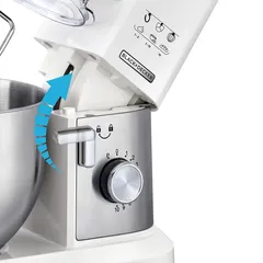 Black+Decker Multifunctional Kitchen Machine Stand Mixer, MKM100-B5 (6 L, 1000 W)