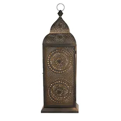 Hilalful Handmade Chakra Lantern (33 x 33 x 87.5 cm, Black Powder)