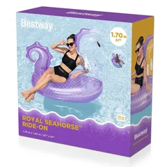 Bestway Royal Seahorse Ride-On Inflatable Pool Float (1.7 x 1.2 m)