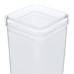 Orchid Square Acrylic Canister (11 x 11 x 23 cm, Clear)