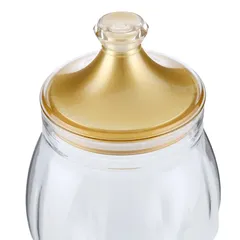 Orchid Acrylic Canister (17.5 x 17.5 x 31 cm, Gold)