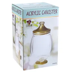 Orchid Acrylic Canister (17.5 x 17.5 x 31 cm, Gold)