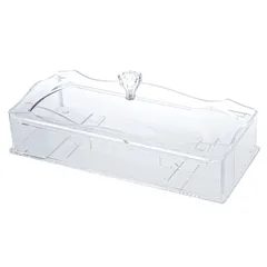 علبة أدوات مائدة أكريليك أوركيد (شفافة، 26.1 × 12.3 × 6.8 سم)