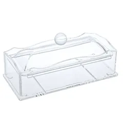 علبة أدوات مائدة أكريليك أوركيد (شفافة، 17.3 × 8 × 5.4 سم)