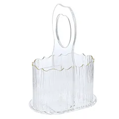 Orchid Acrylic Cutlery Holder (17.5 x 11.8 x 25.6 cm, Gold)