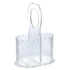 Orchid Acrylic Cutlery Holder (17.5 x 11.8 x 25.6 cm, Clear)