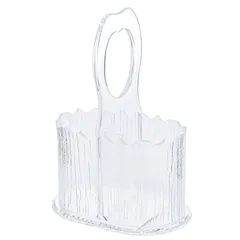 Orchid Acrylic Cutlery Holder (17.5 x 11.8 x 25.6 cm, Clear)