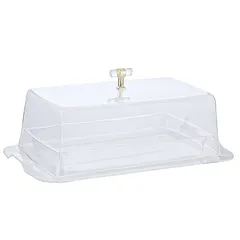 Orchid Acrylic Bread Plate W/Cover (40 x 23.8 x 12.8 cm, Clear)