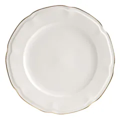 طبق طعام منقوش خزف أوركيد إرل نيو بون (أبيض، 26.5 × 1.5 سم)