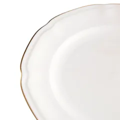 طبق حلويات منقوش خزف أوركيد إرل نيو بون (أبيض، 19.5 × 1.5 سم)
