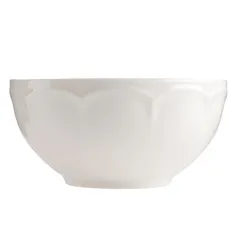 Orchid Earl Embossed New Bone China Bowl (14 x 7 cm, White)