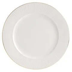 طبق طعام منقوش خزف أوركيد رويال نيو بون (أبيض، 26.5 × 1.5 سم)
