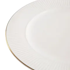 Orchid Royal Embossed New Bone China Dinner Plate (26.5 x 1.5 cm, White)