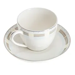 Orchid Prisma New Bone China Cup & Saucer Set (12 Pc.)