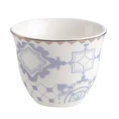 Orchid Flora Ceramic Cawa Cup Set (12 Pc.)