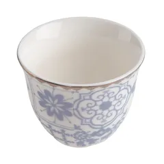 Orchid Flora Ceramic Cawa Cup Set (12 Pc.)