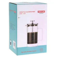 Neoflam Double Wall Glass Coffee Maker (600 ml, Clear)