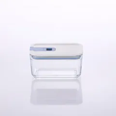 Neoflam Perfect Seal Rectangular Glass Storage Container (500 ml, Clear)