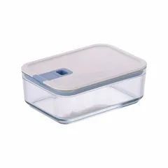 Neoflam Perfect Seal Rectangular Glass Storage Container (1100 ml, Clear)