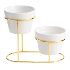 Orchid Bowl Set W/Gold Stand (2 Pc., 29.8 x 12 x 16.5 cm)