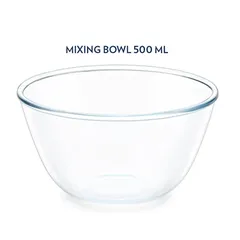 وعاء خلط زجاج بوروسيليكات بوروسيل (500 مل، شفاف)