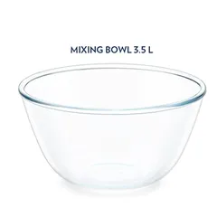 Borosil Borosilicate Glass Mixing Bowl (3.5 L, Clear)