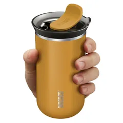 Wacaco Octaroma Lungo Vacuum-Insulated Coffee Mug, WC-OCTAROMA-YLW (300 ml, Amber Yellow)
