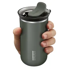 Wacaco Octaroma Lungo Vacuum-Insulated Coffee Mug, WC-OCTAROMA-GREY (300 ml, Dim Gray)