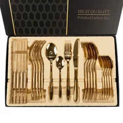 Berger Cutlery Set (24 Pc., Gold)
