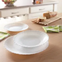 Living Space Feston Opal Soup Plate (23 cm, White)