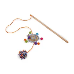 All For Paws Whisker Fiesta Sombrero Wand Cat Toy (135 x 3 x 1 cm)