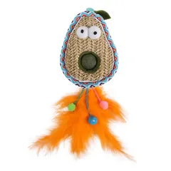 All For Paws Whisker Fiesta Avocado Cat Toy W/Catnip Ball (23 x 8 x 3.5 cm)