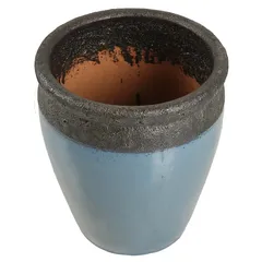 Antique Barriga 2-Tone Glazed Pot (31 x 32 cm, Turquoise)