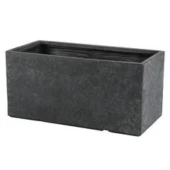 Arizona Bigular Fiber Clay Plant Pot (100 x 45 x 45 cm, Graphite)