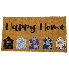 Rag n Rug PVC Tufted Coir Happy Home Mat (45 x 90 cm)