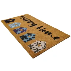 Rag n Rug PVC Tufted Coir Happy Home Mat (45 x 90 cm)