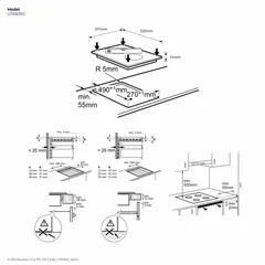 Electrolux UltimateTaste 300 Built-In 2-Zone Induction Hob, LIT30230C (29 x 52 x 4.4 cm)