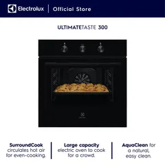 Electrolux UltimateTaste 300 Built-In Electric Single Oven, KOH2H00BK (65 L)