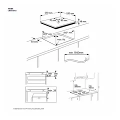 Electrolux UltimateTaste 300 Built-In 4-Zone Induction Hob, LIB60420CK (59 x 52 x 4.8 cm)